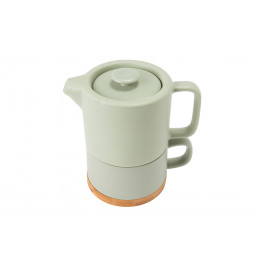 Teapot with cup, mint 400ml