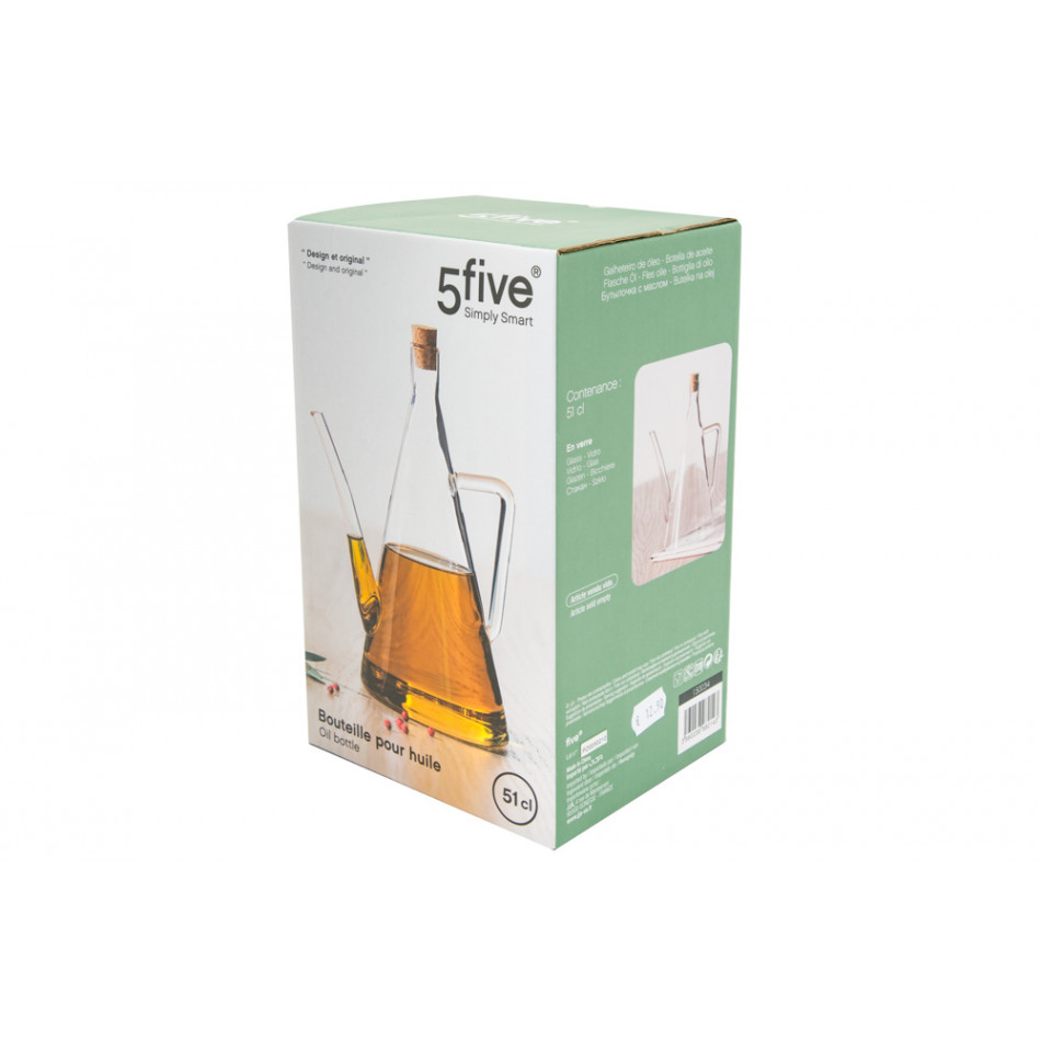 Jar for oil/vinegar, glass, H20cm/ 0.51 L