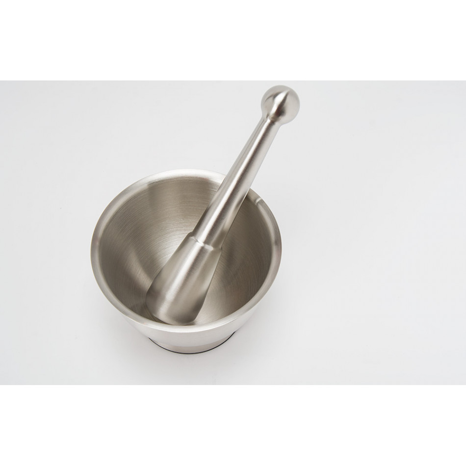 Mortar and pestle Inox, L 17.90cm