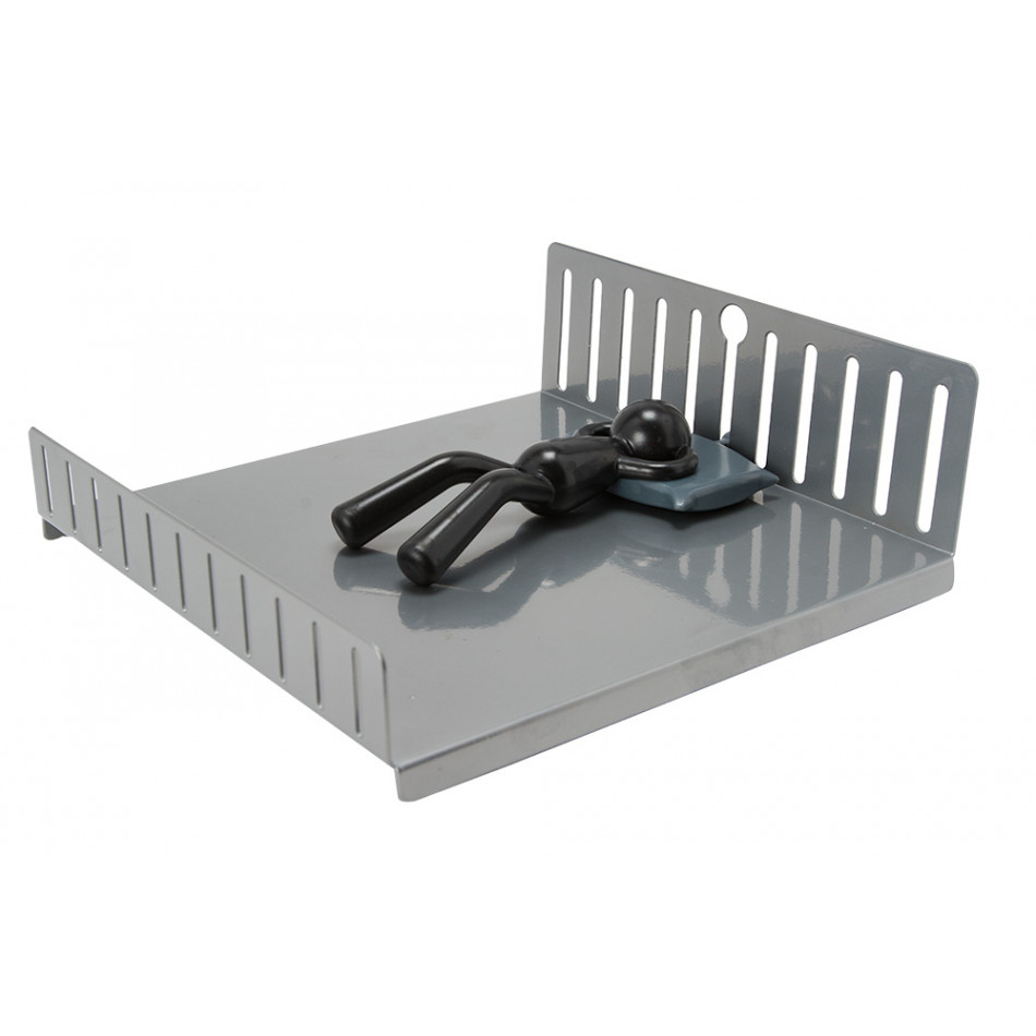 Napkin holder Nap, silver/black, 7.5x20.5x20cm, met/plastic 