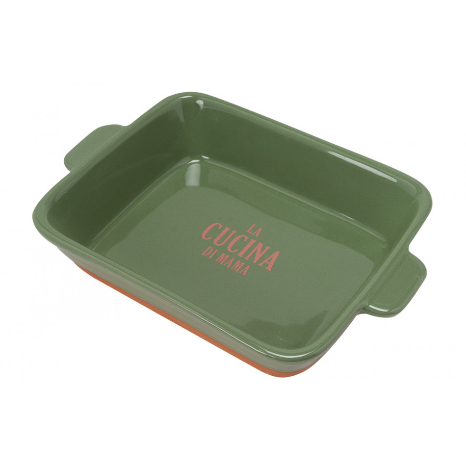 Oven dish, green, 26.2x17.7x5.5cm
