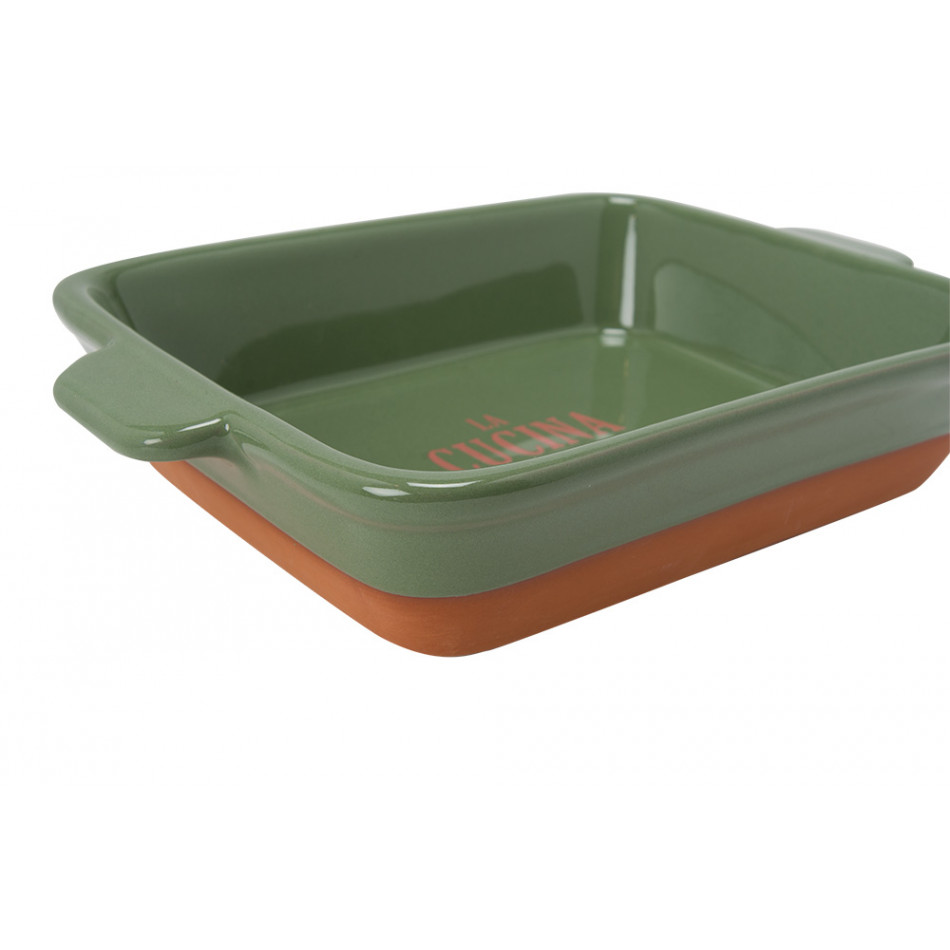 Oven dish, green, 26.2x17.7x5.5cm
