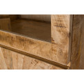 Vitrina Sole,2 doors,2 glass doors, mango wood,118x38x138cm