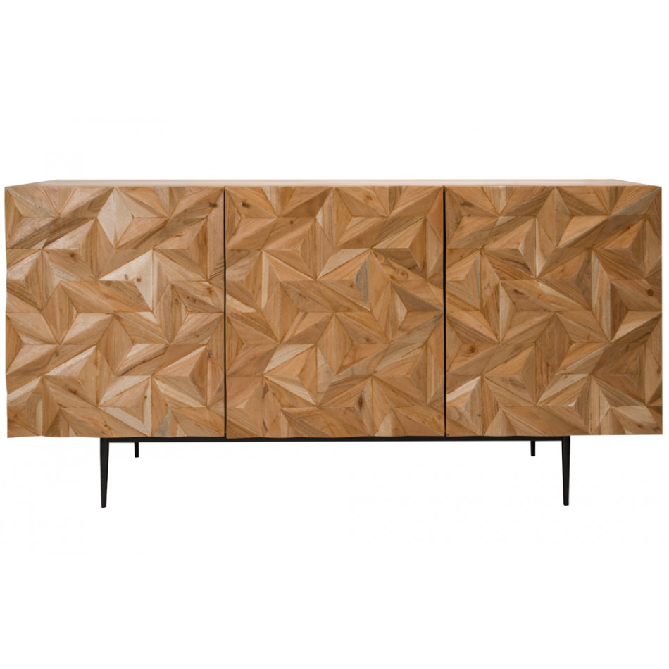 Sideboard Scala, 3 doors, acacia, 144x45x73cm