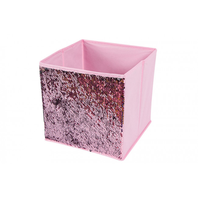 Storage box with sequin