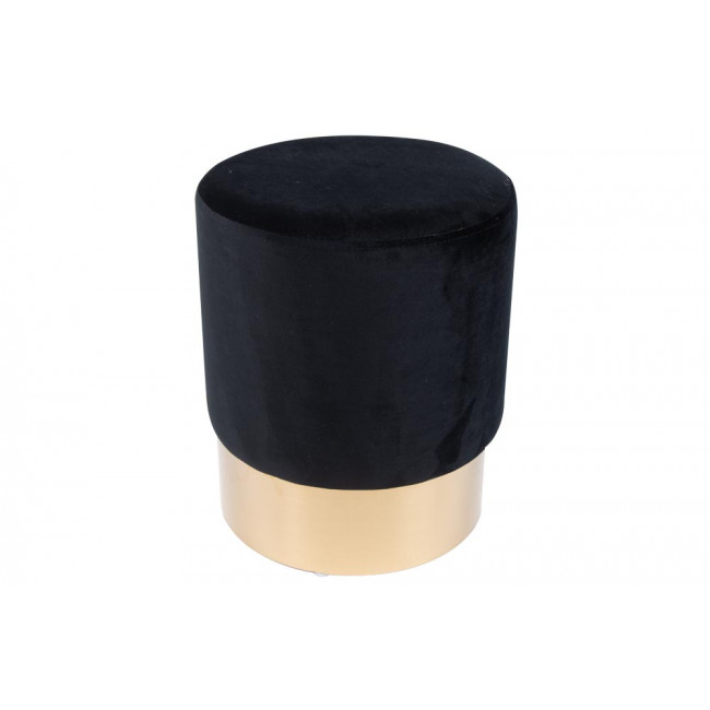 Stool Noto, black/golden base, 35x42cm