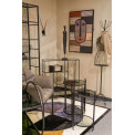 Metal table Bampton L, black, glass top, H67cm D41.5cm