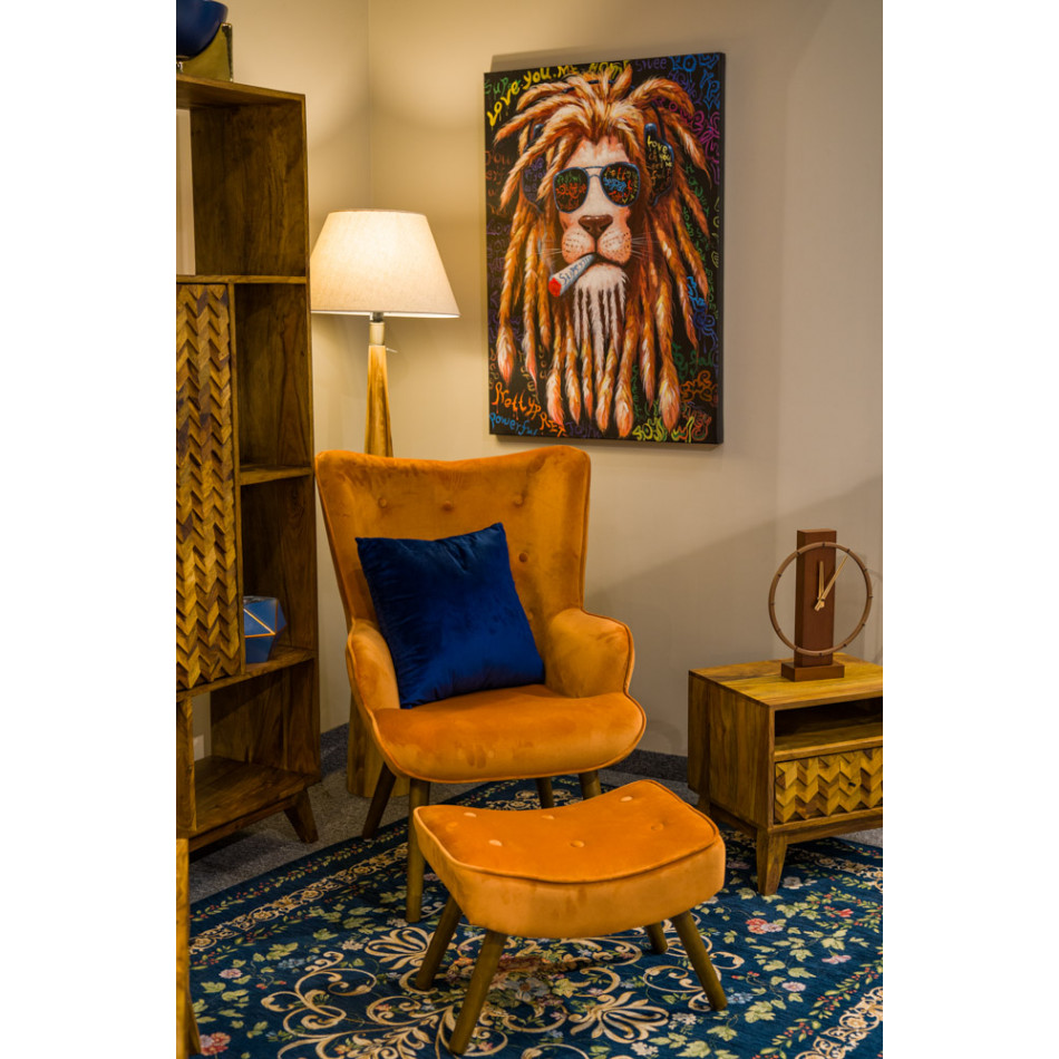 Floor lamp Moora with linen shade, E27 40W, H133.5x 20x20cm