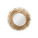 Wall mirror, ant.golden, D56cm