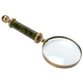 Brass/aluminium magnifier 4 ba/green,27x10x3cm