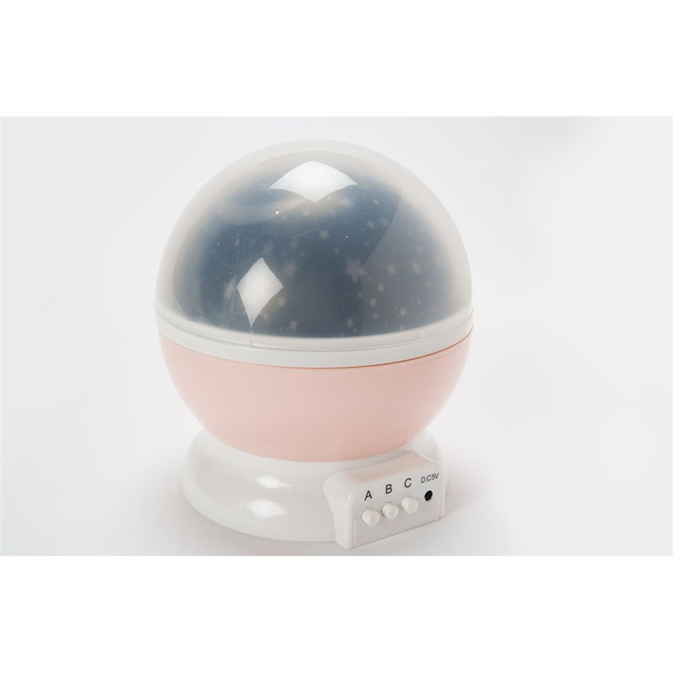 Rotating projector, pink, H14 D12cm