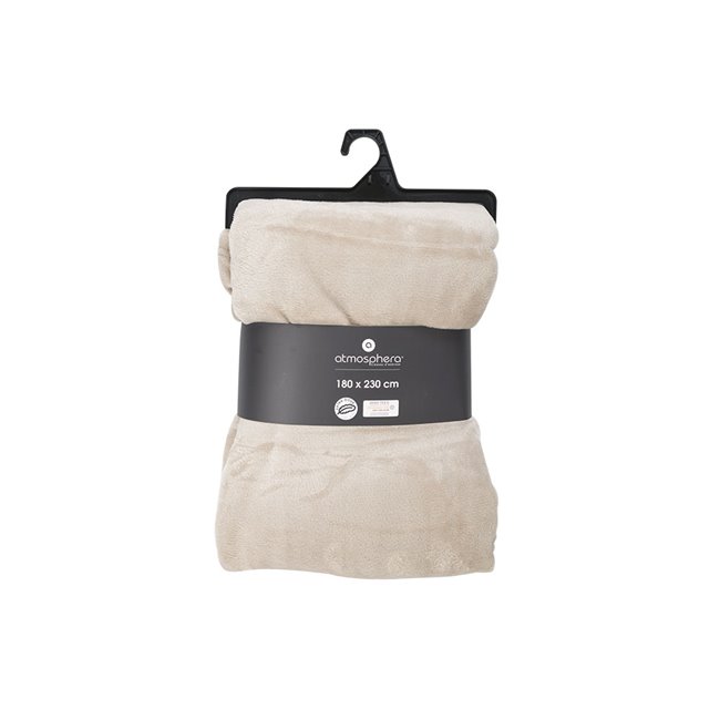Blanket flanel Atmosphera, linen, 180x230cm