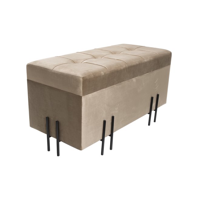 Bench Fabro L, taupe, 90x43x47cm