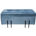 Bench Fabro S, blue, 73x35x33cm