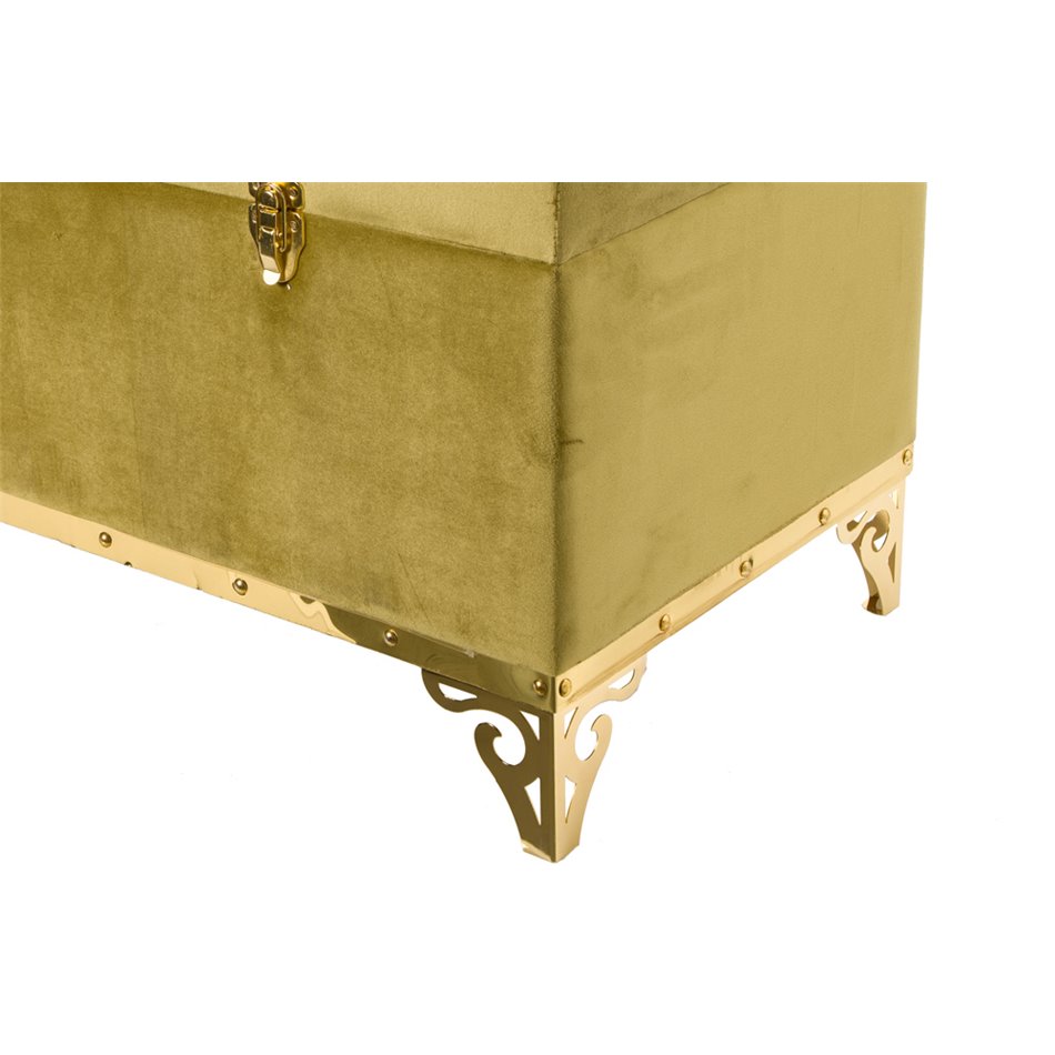 Bench Faido L, gold, 100x40x46cm
