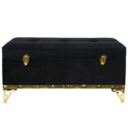 Bench Faido S, black, 80x35x35cm