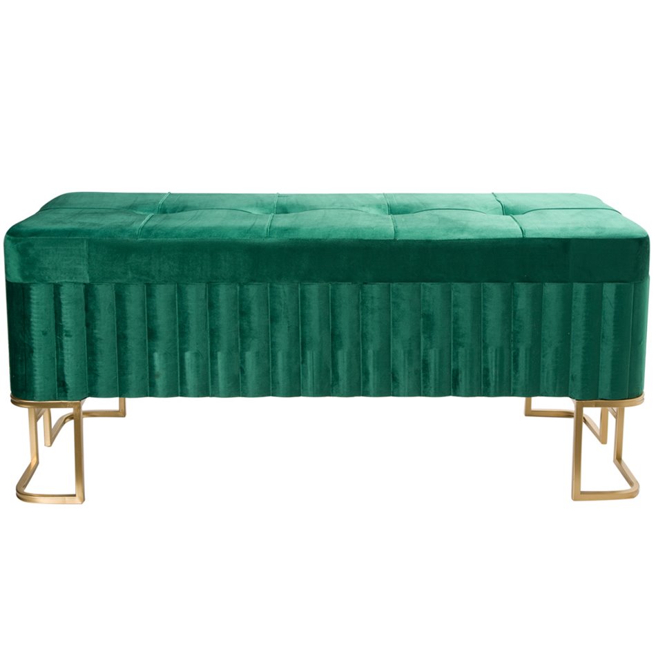 Bench Faro L, green, 110x40x47cm
