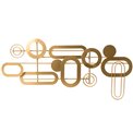 Wall deco Eclipse, golden, 100x7x48cm