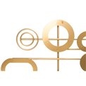 Wall deco Eclipse, golden, 100x7x48cm