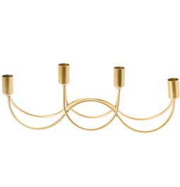 Candleholder Toledo, gold, 39x8x14cm