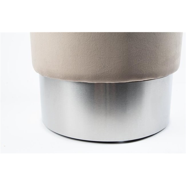 Stool Noto, grey/silver color base, 35x42cm