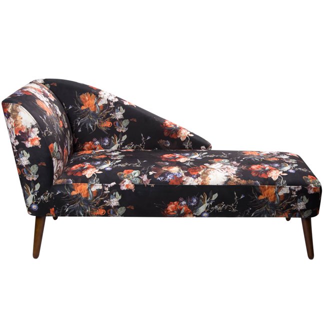 Sofa Norra with flower print, 144x59x75cm
