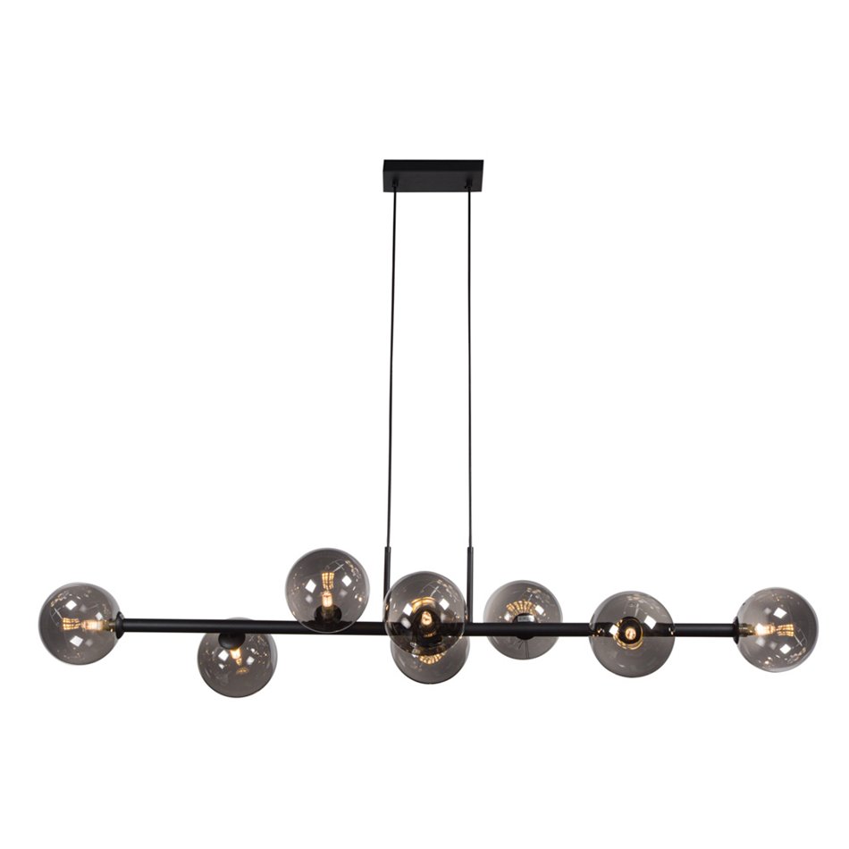 Ceiling lamp Rade smoke,H50cm, L140x35, G9x8  LED 5W