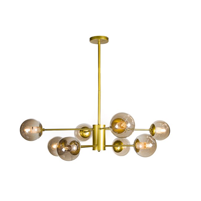 Pendant lamp Lauga, black, E27 60W, H73 D100cm