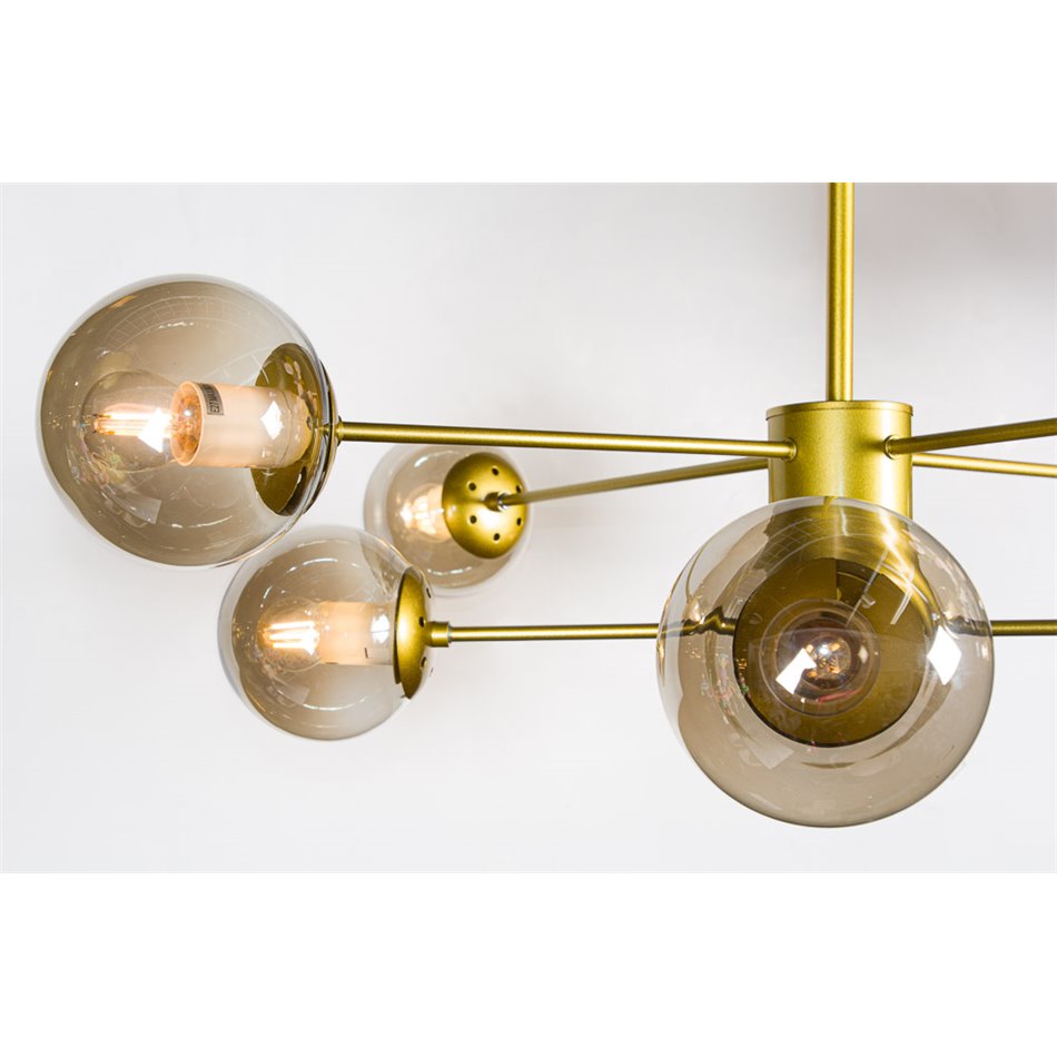 Pendant lamp Lauga, black, E27 60W, H73 D100cm