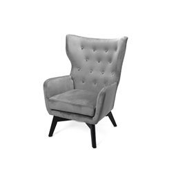 Armchair Dunkel SK,grey,velvet, H103x76x80cm