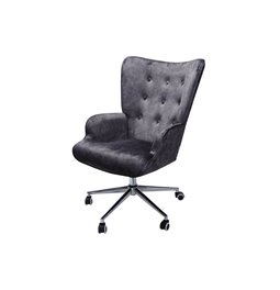 Chair Darlington 4,d.grey,velvet, H106x70x64, seat h 48-54c