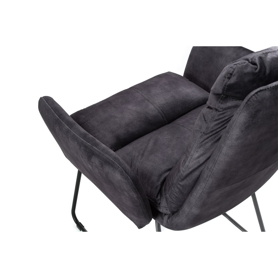 Armchair Tando anthracite, H89x60x64.5cm, seat h52cm