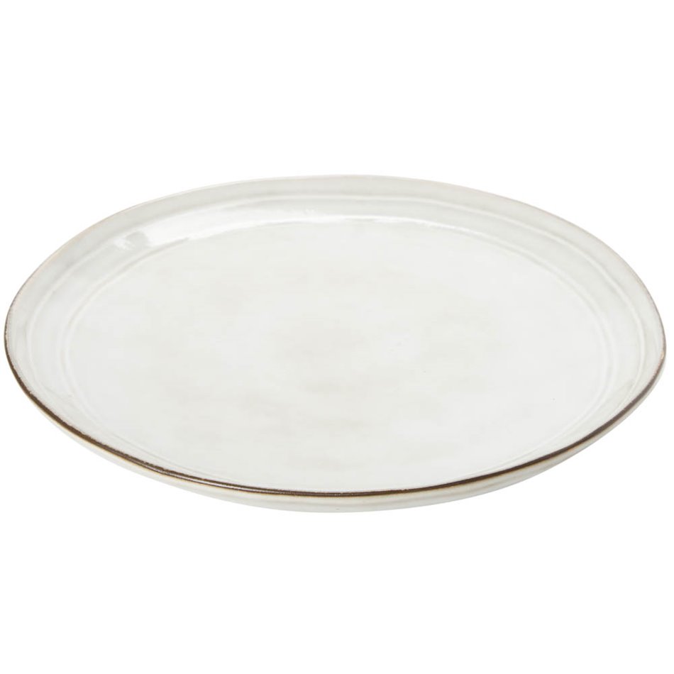 Dinner plate Flower, grey, D26cm
