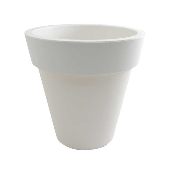 Plastic round flower pot OTTO, white, 45x45x45cm