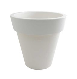 Plastic round flower pot OTTO, white, 45x45x45cm