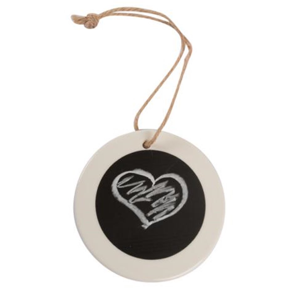 Round hanger h0.5,d9cm, porcelain