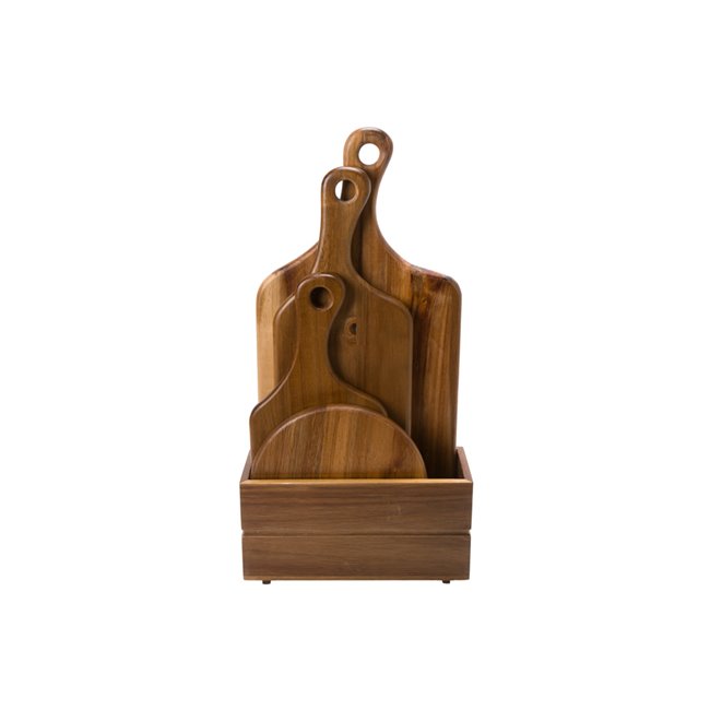 Acacia wood cutting board set