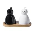 S and P set Alien, porcelain/bamboo, H10x14x7cm