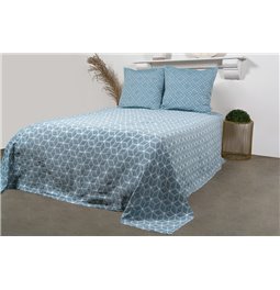 Bed cover Metry, blue, 160x220cm