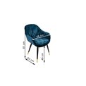 Kėdė SARONNO, jūrinės mėlynos sp., 58x63x81cm, sėdimosios dalies aukštis  H46cm