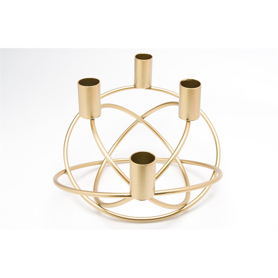 Candle holder Toritto, golden, 26x20x15cm