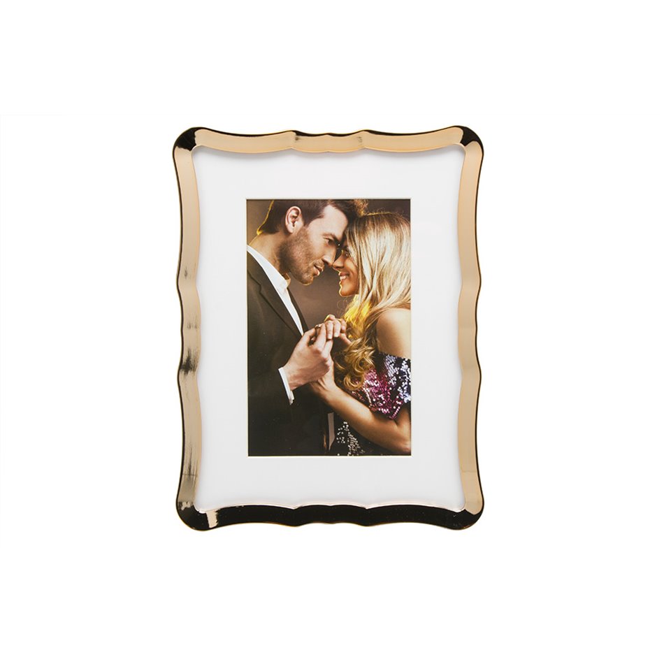 Photo frame Martin, gold tone/zinc alloy, 10x15cm