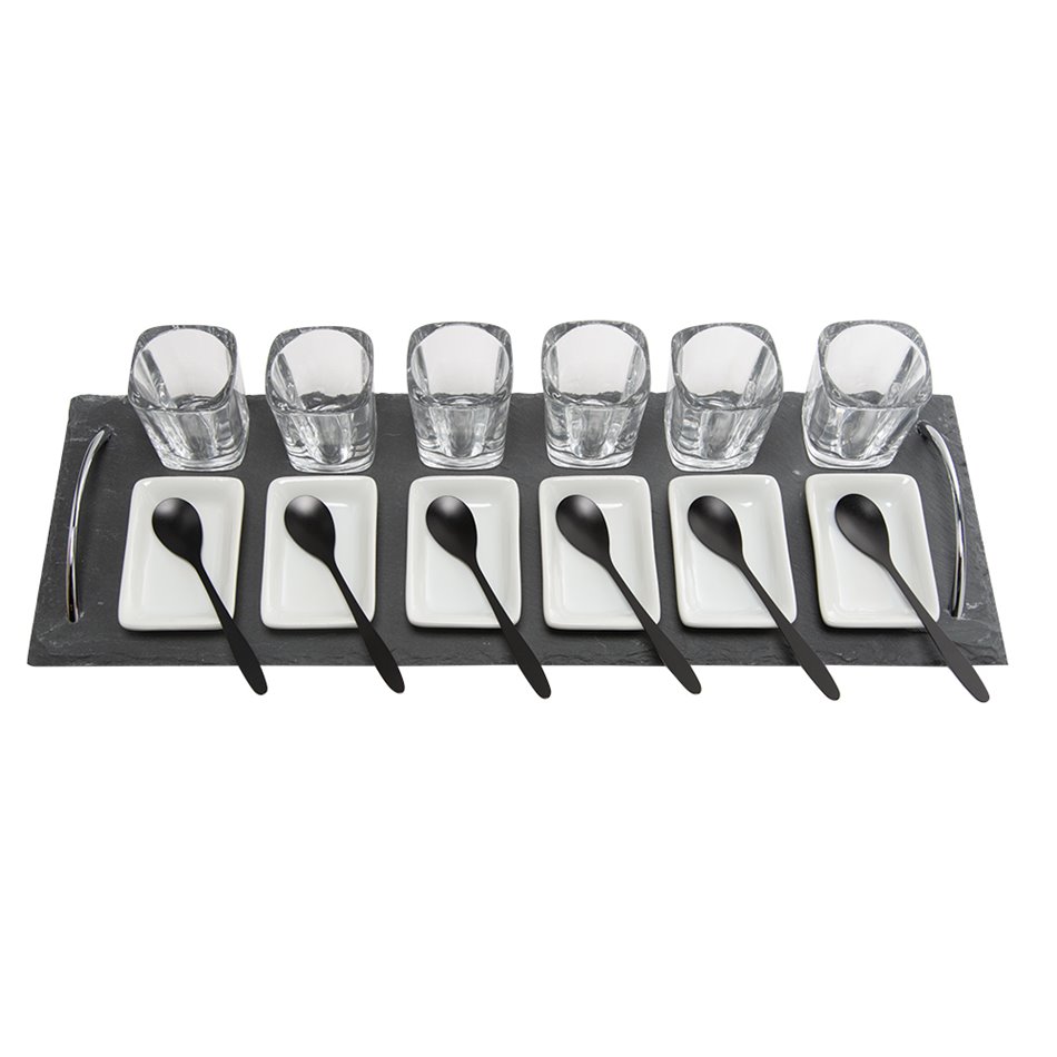Aperative serving set, for 6 persons, 45x15.5cm, H8cm