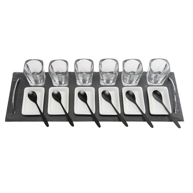Aperative serving set, for 6 persons, 45x15.5cm, H8cm