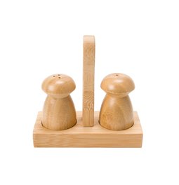 Bamboo spice jar set
