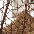 Plaited hanging chair Gabro, brown, H195, D105cm