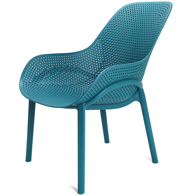 Armchair MALIBU, blue, 82x77.5x59cm, seat.h-38cm