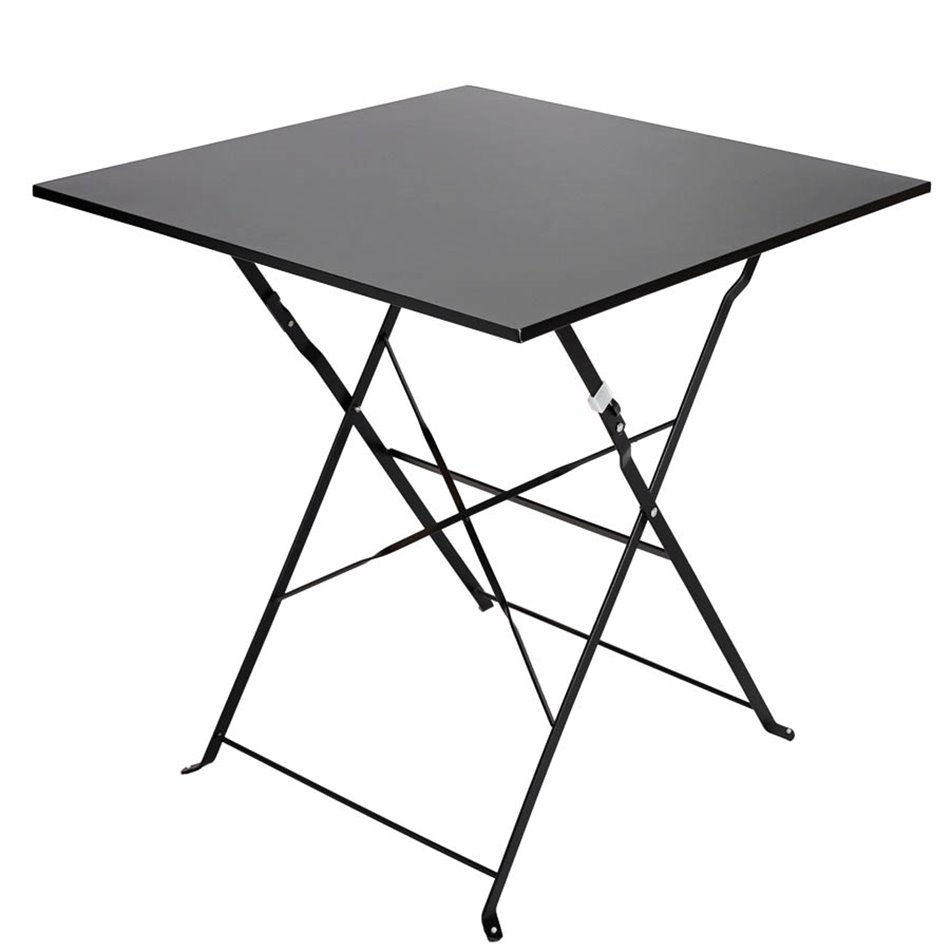 Dining table Palerme, foldable, black, 71x70x70cm