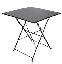 Dining table Palerme, foldable, black, 71x70x70cm