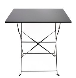 Dining table Palerme, foldable, black, 71x70x70cm